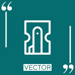 Poster - sharpener vector icon Linear icon. Editable stroked line