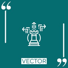 Poster - strategy vector icon Linear icon. Editable stroked line