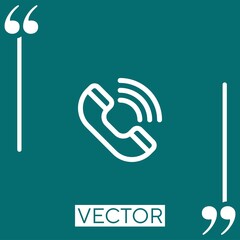 Poster - telephone vector icon Linear icon. Editable stroked line