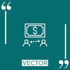 Poster - transfer vector icon Linear icon. Editable stroked line