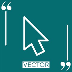 Poster - cursor   vector icon Linear icon. Editable stroked line