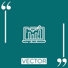 Poster - diagram vector icon Linear icon. Editable stroked line