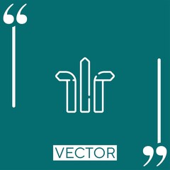 Poster - distribution vector icon Linear icon. Editable stroked line