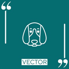Poster - dog vector icon Linear icon. Editable stroked line