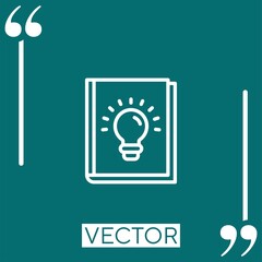 Poster - educational book vector icon Linear icon. Editable stroked line