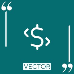 Poster - exchange vector icon Linear icon. Editable stroked line