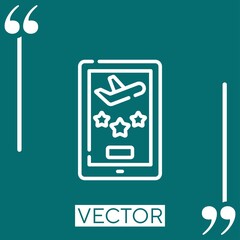 Poster - feedback vector icon Linear icon. Editable stroked line