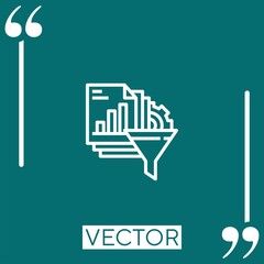 Poster - files vector icon Linear icon. Editable stroked line