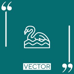 Poster - flamingo vector icon Linear icon. Editable stroked line