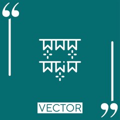 Poster - garland vector icon Linear icon. Editable stroked line