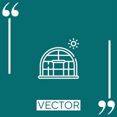 Poster - greenhouse vector icon Linear icon. Editable stroked line