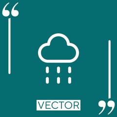 Poster - rain vector icon Linear icon. Editable stroked line