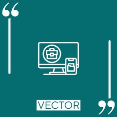 Poster - responsive vector icon Linear icon. Editable stroked line
