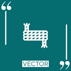 Poster - rope vector icon Linear icon. Editable stroked line