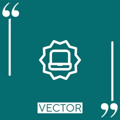 Poster - sale vector icon Linear icon. Editable stroked line