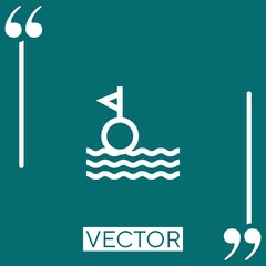 Poster - sea vector icon Linear icon. Editable stroked line