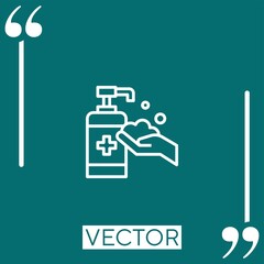Poster - soap vector icon Linear icon. Editable stroked line