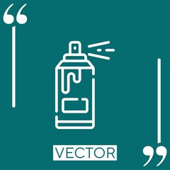 Poster - spray vector icon Linear icon. Editable stroked line