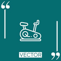 Poster - stationary bike vector icon Linear icon. Editable stroked line