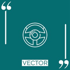 Poster - steering vector icon Linear icon. Editable stroked line