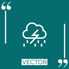 Poster - storm vector icon Linear icon. Editable stroked line