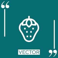 Poster - strawberry vector icon Linear icon. Editable stroked line