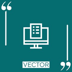 Poster - test vector icon Linear icon. Editable stroked line