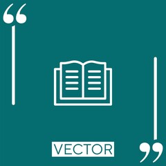 Poster - book   vector icon Linear icon. Editable stroked line