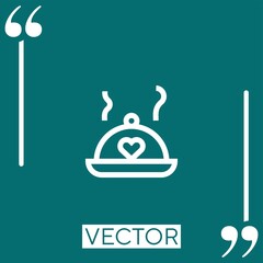 Poster - buffet vector icon Linear icon. Editable stroked line