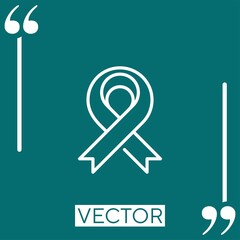 Poster - cancer ribbon vector icon Linear icon. Editable stroked line