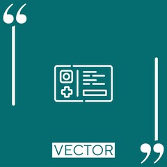 Poster - card vector icon Linear icon. Editable stroked line