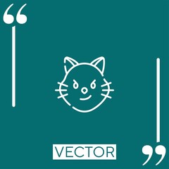 Poster - cat   vector icon Linear icon. Editable stroked line