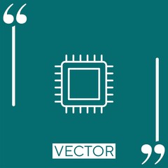 Poster - chipset vector icon Linear icon. Editable stroked line