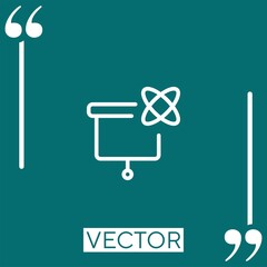 Poster - class vector icon Linear icon. Editable stroked line