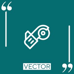 Poster - circular saw vector icon Linear icon. Editable stroked line