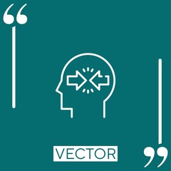 Poster - conflict vector icon Linear icon. Editable stroked line