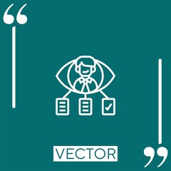 Poster - consult vector icon Linear icon. Editable stroked line