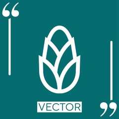 Poster - corn vector icon Linear icon. Editable stroked line