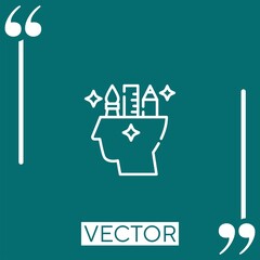 Poster - creativity vector icon Linear icon. Editable stroked line