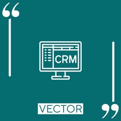 Poster - crm vector icon Linear icon. Editable stroked line