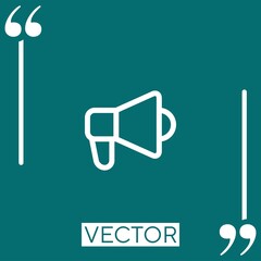 Poster - megaphone vector icon Linear icon. Editable stroked line