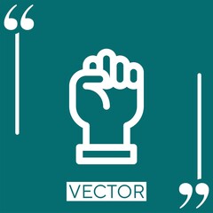 Poster - motivation vector icon Linear icon. Editable stroked line