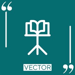 Poster - music stand vector icon Linear icon. Editable stroked line