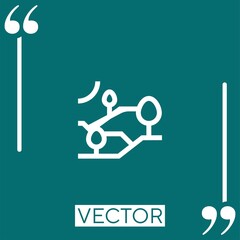 Poster - nature vector icon Linear icon. Editable stroked line
