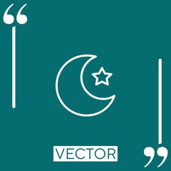 Poster - night   vector icon Linear icon. Editable stroked line