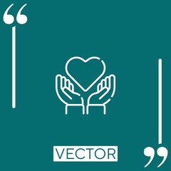 Poster - peace vector icon Linear icon. Editable stroked line