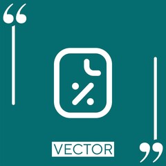 Poster - percentage vector icon Linear icon. Editable stroked line