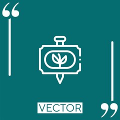 Poster - plant vector icon Linear icon. Editable stroked line