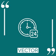Poster - hours vector icon Linear icon. Editable stroked line