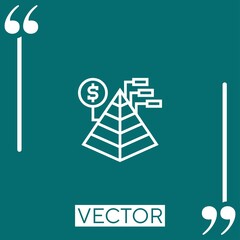 Poster - analysis vector icon Linear icon. Editable stroked line